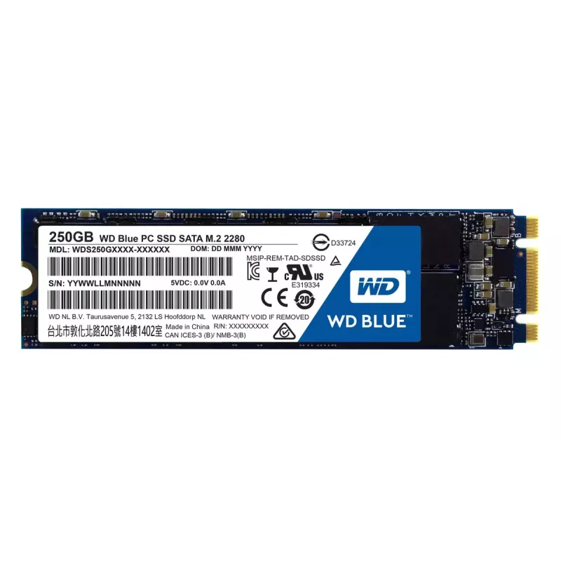 SSD Festplatte Western Digital 250GB 2,5 Zoll SATA3 WDS250G1B0B