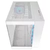 PC-Midi-Tower-Gehäuse Cougar FV150 ARGB Weiß — ATX/Micro-ATX/Mini-ITX, 3x120mm vorne, 1x120mm hinten, 2x3,5-Zoll + 2x2,5-Zoll Einschübe, USB 3.2 Gen1