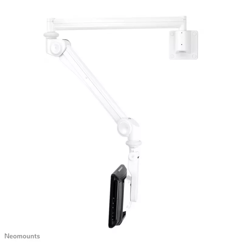 Neomounts medizinische Wandhalterung FPMA-HAW300 für 10–24 Zoll Bildschirme, 3 kg Tragkraft, VESA 100x100, weiß