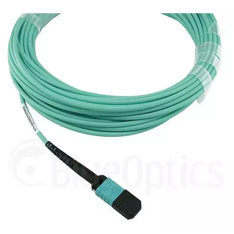 Glasfaserkabel BlueOptics MC6709309-010-BO 10 m OM3 MPO auf 4×LC (50 µm) aqua