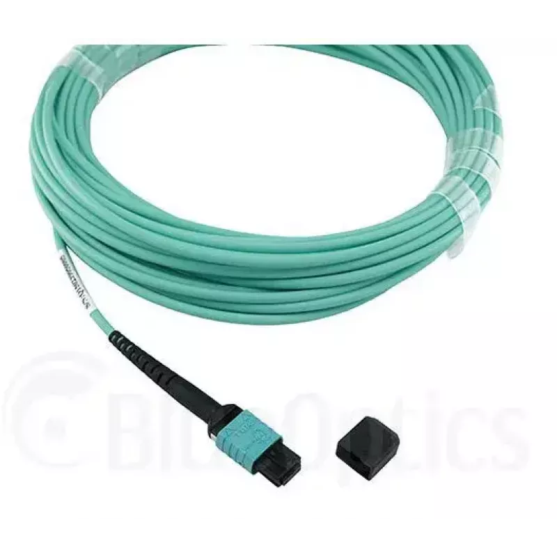 Glasfaserkabel BlueOptics MC6709309-010-BO 10 m OM3 MPO auf 4×LC (50 µm) aqua