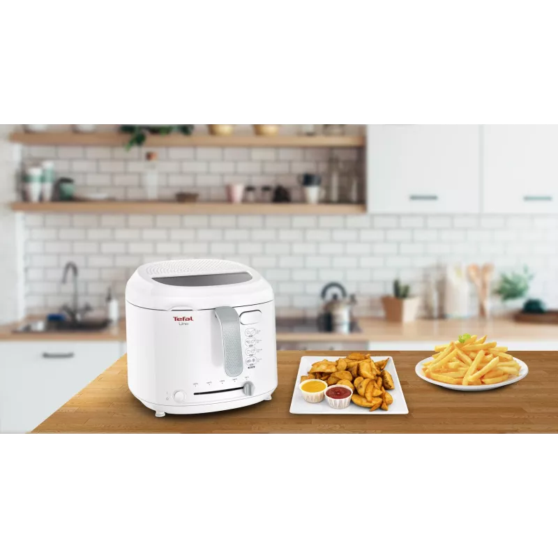 Tefal Uno FF203130 Fritteuse Einzel 1,8 l Standgerät 1600 W Fritteuse Weiß