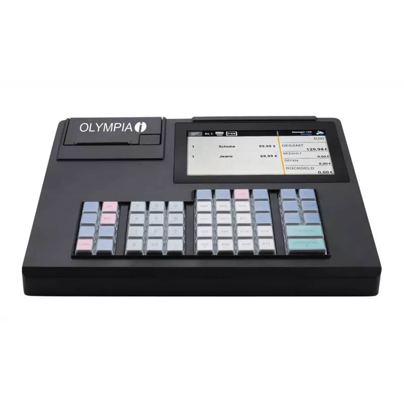 Registrierkasse Olympia K200 – Thermodirektdrucker, 10.000 PLUs, 7-Zoll-LED-Anzeige