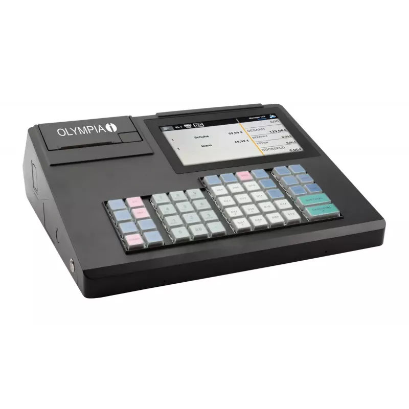 Registrierkasse Olympia K200 – Thermodirektdrucker, 10.000 PLUs, 7-Zoll-LED-Anzeige