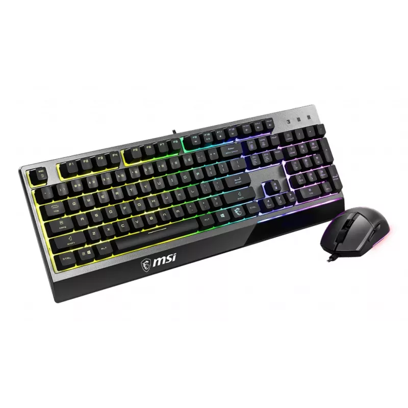MSI VIGOR GK30 COMBO RGB MEMchanical Gaming Tastatur + Clutch GM11 Gaming Maus ' DE Layout, 6-Zone RGB Lighting Tastatur, Dual-Zone RGB Lighting Maus, 5000 DPI Optical Sensor, RGB Mystic Light'