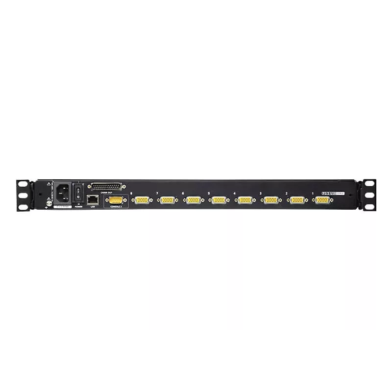 ATEN 8-Port 43,2 cm (17 Zoll) LCD KVM-Switch over IP (USB - PS/2 VGA) mit USB-Peripherieanschluss