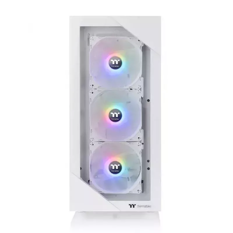 PC-Gehäuse Thermaltake View 200 TG Snow ARGB Midi Tower Weiß