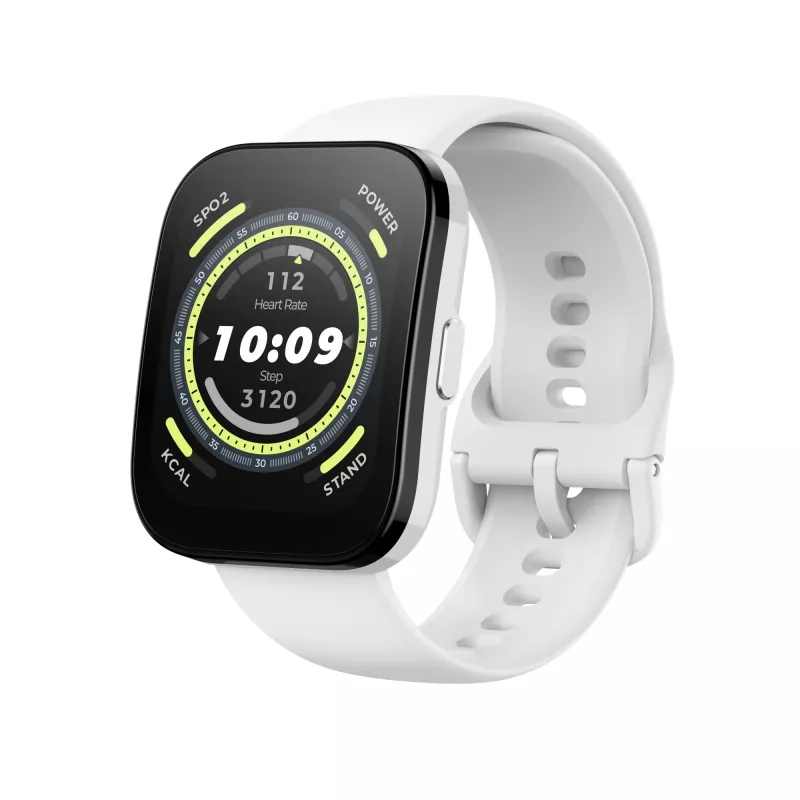 Amazfit Bip 5 4,85 cm (1,91 Zoll) TFT 45,9 mm Digital 320 x 380 Pixel Touchscreen Weiß GPS (Satellit)