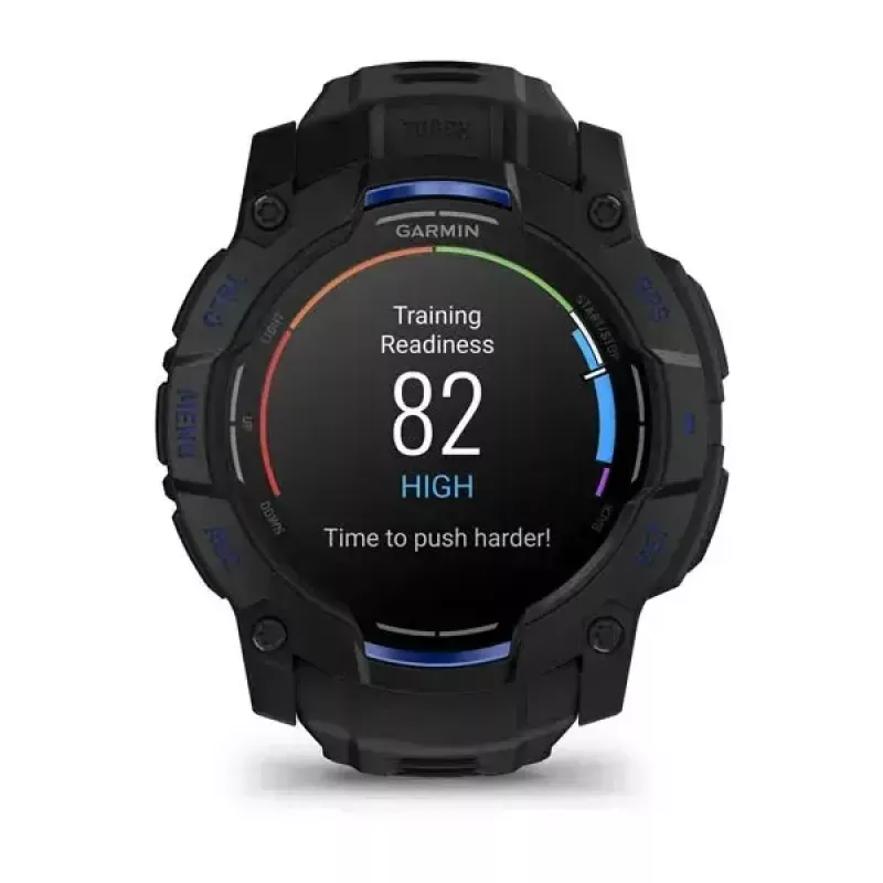 Smartwatch GARMIN Instinct 3 45 mm, 1,3 Zoll AMOLED, 416×416, GPS, Aluminium/GFRP-Gehäuse, Silikonarmband