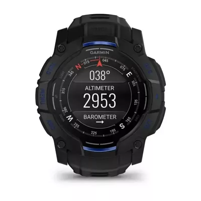 Smartwatch GARMIN Instinct 3 45 mm, 1,3 Zoll AMOLED, 416×416, GPS, Aluminium/GFRP-Gehäuse, Silikonarmband