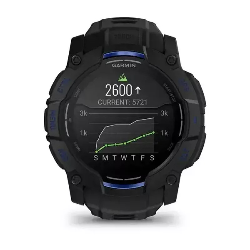 Smartwatch GARMIN Instinct 3 45 mm, 1,3 Zoll AMOLED, 416×416, GPS, Aluminium/GFRP-Gehäuse, Silikonarmband