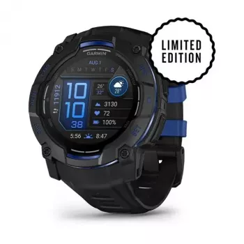 Smartwatch GARMIN Instinct 3 45 mm, 1,3 Zoll AMOLED, 416×416, GPS, Aluminium/GFRP-Gehäuse, Silikonarmband