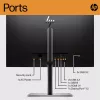 HP E24 G5 FHD PVC-freier Monitor, 60,5 cm (23,8 Zoll), 1920 x 1080 Pixel, Full HD, LCD, 5 ms, Schwarz, Silber