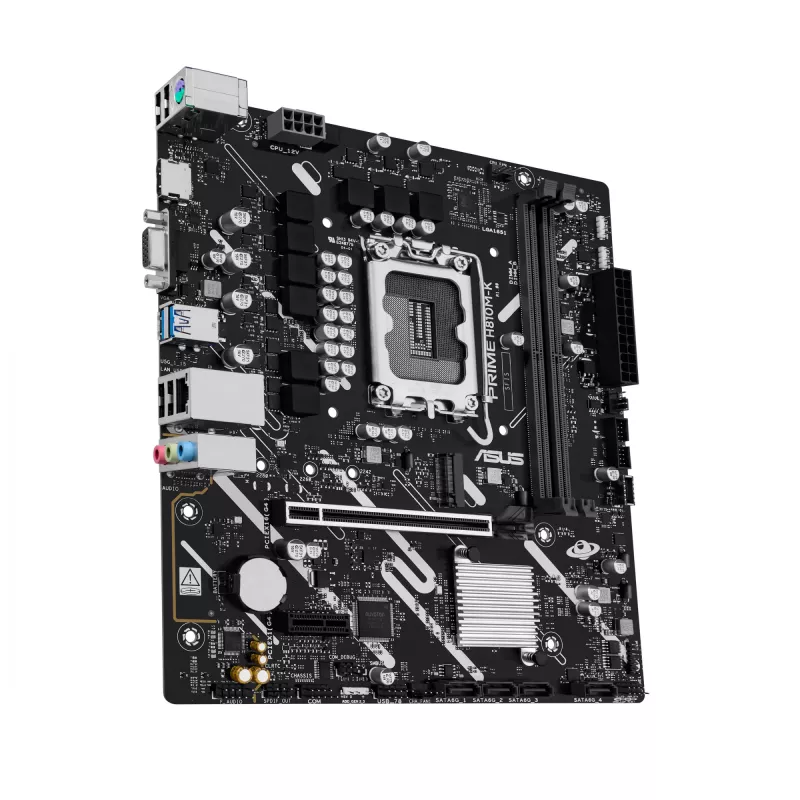 Motherboard ASUS PRIME H810M-K — Intel H810, LGA 1851 (Socket V1), micro ATX, DDR5, bis zu 128 GB, M.2 & SATA III, Gigabit Ethernet