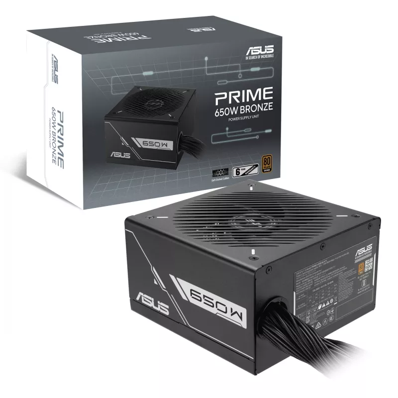 Netzteil ASUS Prime 650W ATX 20+4-Pin, 80 PLUS Bronze, schwarz, 13,5-cm-Lüfter