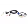 ATEN 2L-7DX2U Videokabel-Adapter 1,8 m VGA (D-Sub) + 3,5 mm + USB Typ-A DVI-I + 3,5 mm + USB Typ-B Schwarz, Grün, Pink