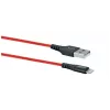 Mobiltelefon USB-A-auf-Lightning-Kabel SCHWAIGER LPRO410 501, USB 2.0, 1,2 m, rot