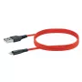 Mobiltelefon USB-A-auf-Lightning-Kabel SCHWAIGER LPRO410 501, USB 2.0, 1,2 m, rot