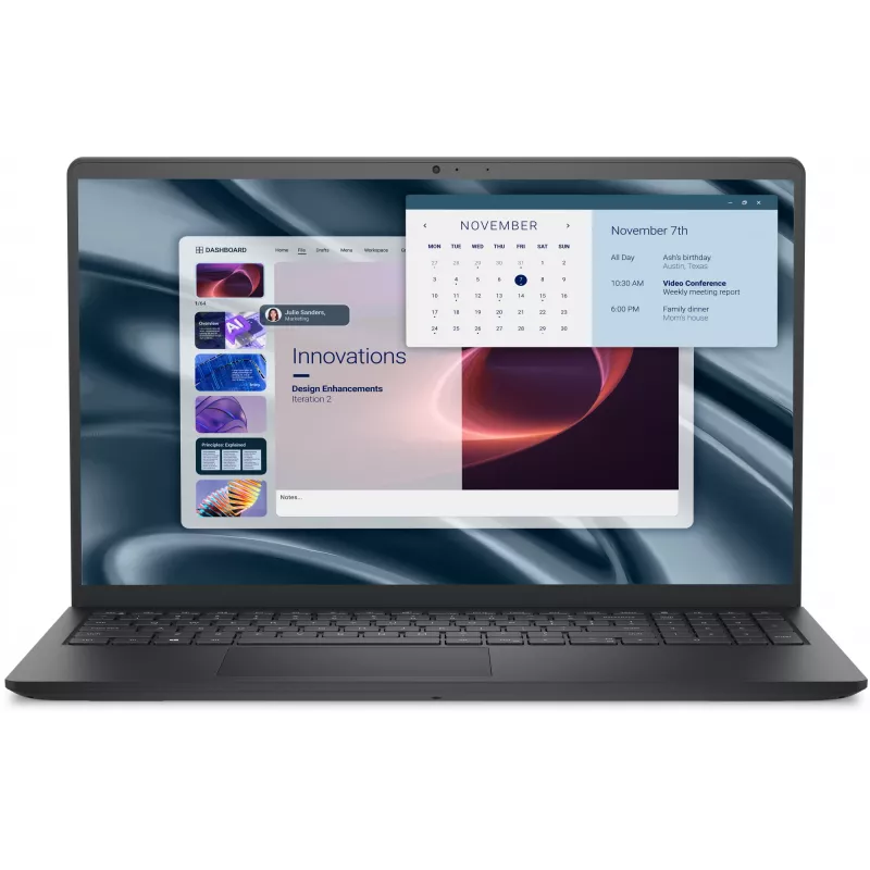 DELL Pro 15 Essential PV15255 AMD Ryzen™ 3 7320U Laptop 39,6 cm (15,6 Zoll) Full HD 8 GB LPDDR5-SDRAM 512 GB SSD Wi-Fi 5 (802.11ac) Windows 11 Pro Deutsch Schwarz