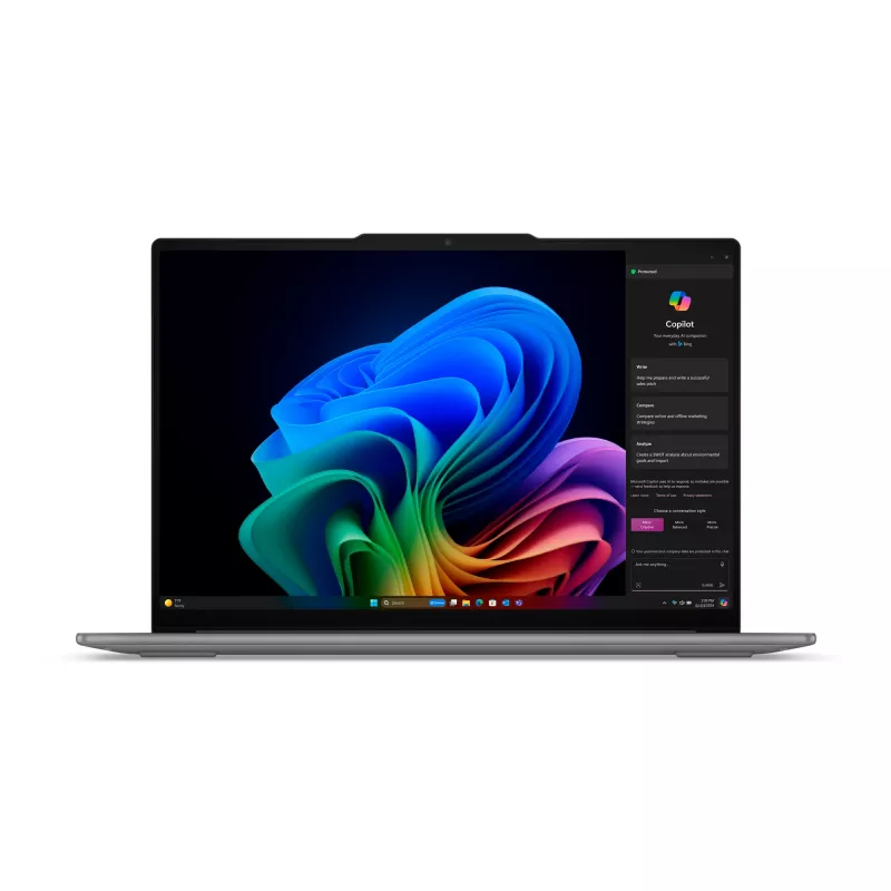 Lenovo Yoga schlank 7 15ILL9 Copilot+ PC Intel Core Ultra 7 256V Laptop 38,9 cm (15,3 Zoll) 2.8K 16 GB LPDDR5x-SDRAM 1 TB SSD Wi-Fi 7 (802.11be) Windows 11 Home Deutsch Grau