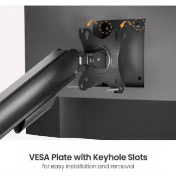 Gasfeder-Monitorhalterung eSTUFF GLB227012, höhenverstellbar, VESA-kompatibel