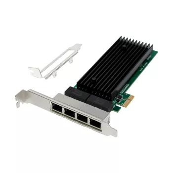 PCIe x1 Netzwerkkarte MicroConnect MC-PCIEX1-82575-Q mit Intel 82575 Controller