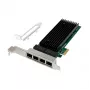 PCIe x1 Netzwerkkarte MicroConnect MC-PCIEX1-82575-Q mit Intel 82575 Controller