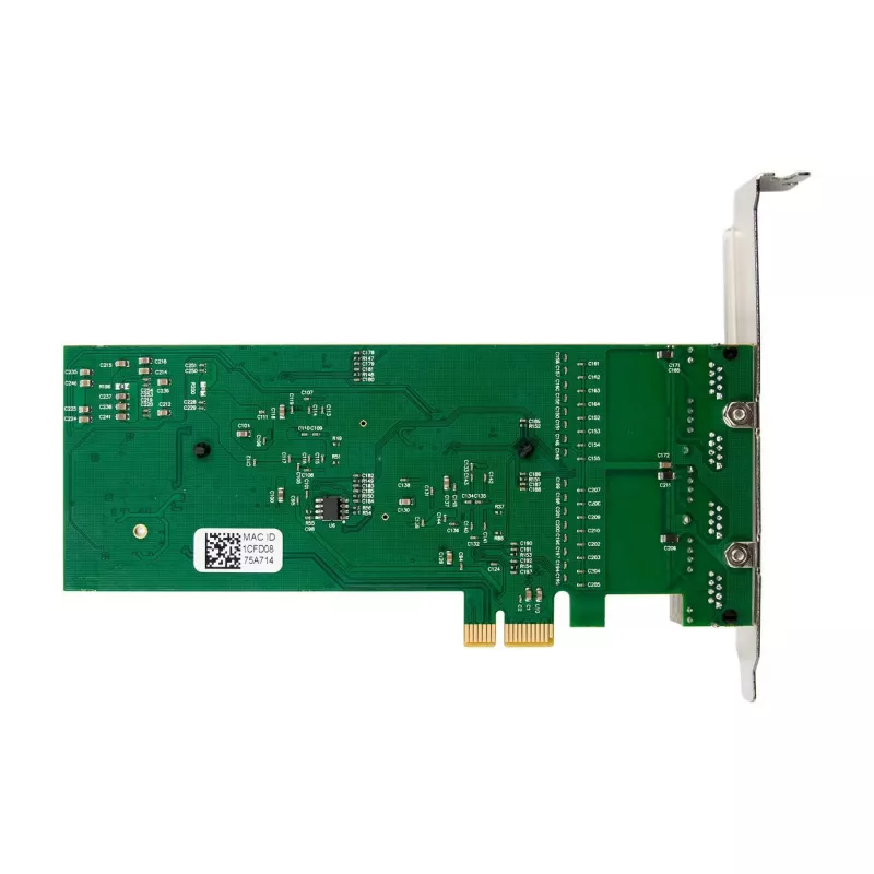 PCIe x1 Netzwerkkarte MicroConnect MC-PCIEX1-82575-Q mit Intel 82575 Controller