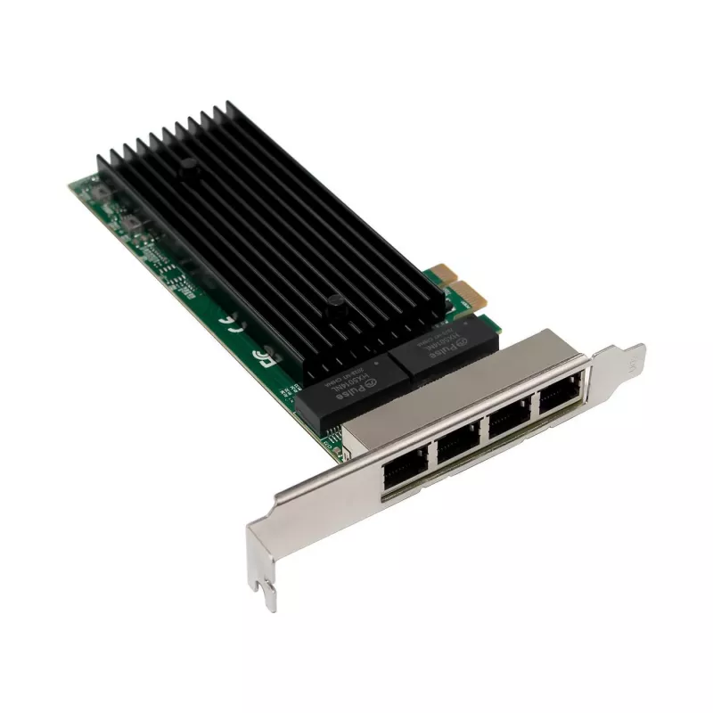 PCIe x1 Netzwerkkarte MicroConnect MC-PCIEX1-82575-Q mit Intel 82575 Controller