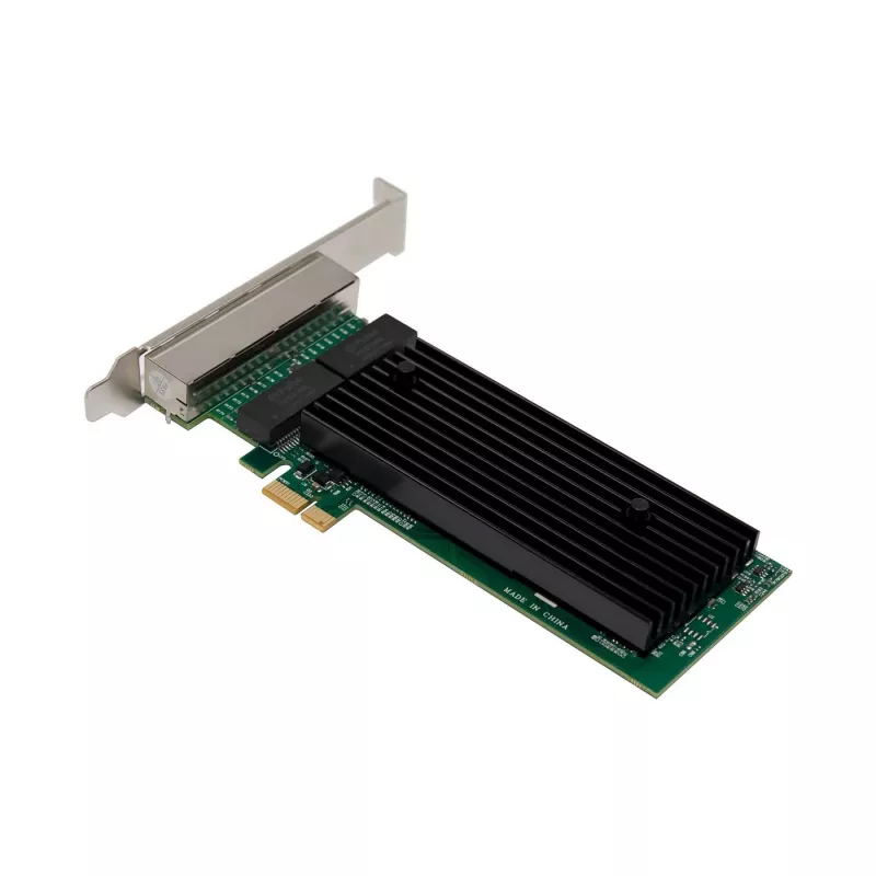 PCIe x1 Netzwerkkarte MicroConnect MC-PCIEX1-82575-Q mit Intel 82575 Controller