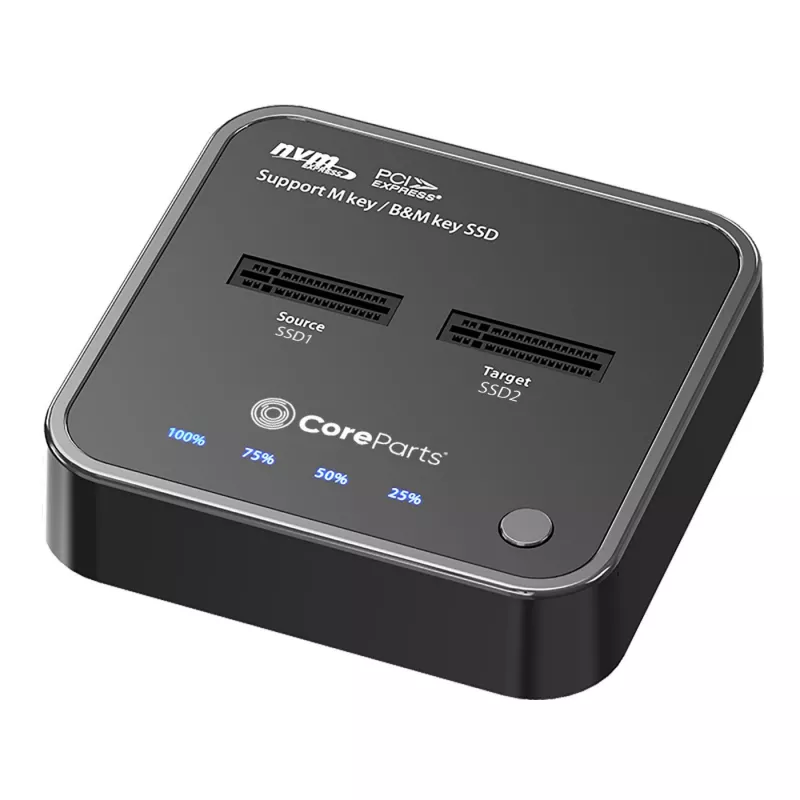 CoreParts MS-CLONER-NVME Speicher-Laufwerks-Dockingstation USB 3.2 Gen 2 (3.1 Gen 2) Typ-C Schwarz