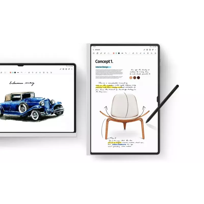 Papierähnlicher Displayschutz für Samsung Galaxy Tab S9 Ultra – 14,6 Zoll (EF-ZX912PWEGWW), weiß, 1 Stück