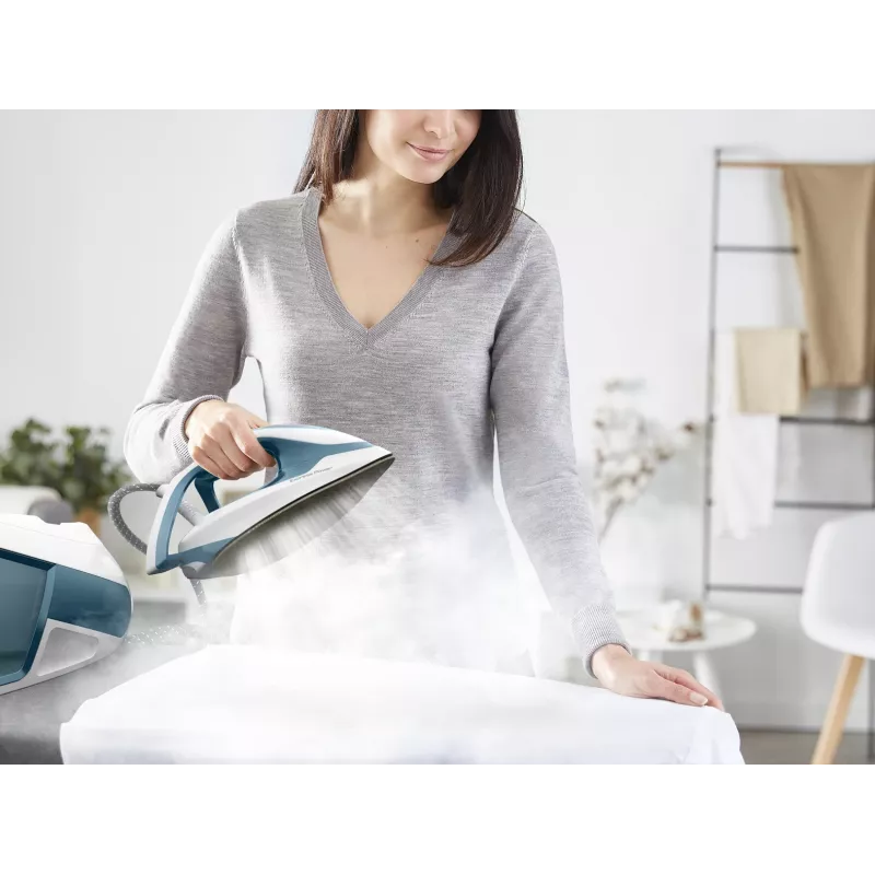 Tefal Express Power SV8111 1,8 l Durilium AirGlide Autoclean-Bügelsohle Blau, Weiß
