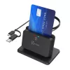 j5create JUR261 USB™ Smart Card / CAC Reader Stand, USB Type-A/USB Type-C, Schwarz, 95 g