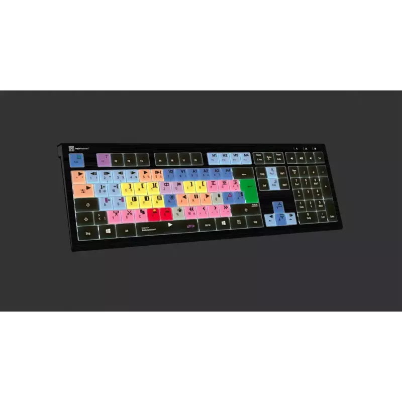 Logickeyboard Avid Media Composer ASTRA 2 Tastatur mit Hintergrundbeleuchtung PC Deutsch (LKB-MCOM4-A2PC-DE)