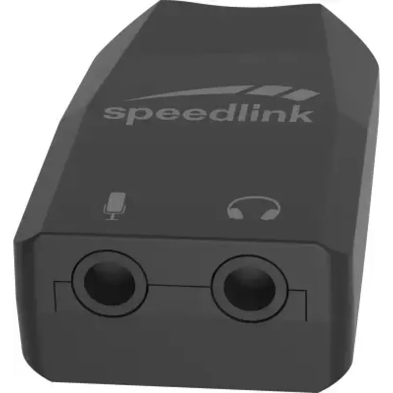 USB externer Audio-Adapter Speedlink VIGO USB — USB-Schnittstelle, 3,5 mm Kopfhöreranschluss, schwarz, 8 g