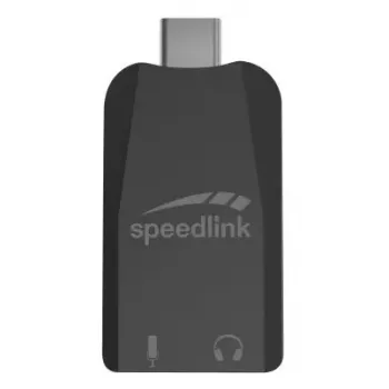 USB externer Audio-Adapter Speedlink VIGO USB — USB-Schnittstelle, 3,5 mm Kopfhöreranschluss, schwarz, 8 g