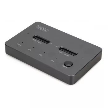 Externe NVMe M.2 SSD-Klonstation DIGITUS DA-71545-1, USB 3.2 Gen 2 Type-C, unterstützt 2 M.2-Laufwerke, schwarz