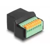 DeLOCK RJ45-Buchse auf Klemmleisten-Adapter Schwarz Grün 1 Stk.