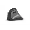 BakkerElkhuizen FastForward Pro Maus, Rechtshänder, Vertikales Design, Optisch, RF Wireless + Bluetooth + USB Typ-C, 5000 DPI, Schwarz, Grau