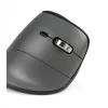 BakkerElkhuizen FastForward Pro Maus, Rechtshänder, Vertikales Design, Optisch, RF Wireless + Bluetooth + USB Typ-C, 5000 DPI, Schwarz, Grau