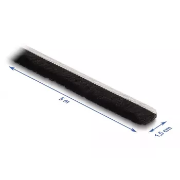 DeLOCK Bürstenleiste selbstklebend 15 mm Länge 5 m schwarz