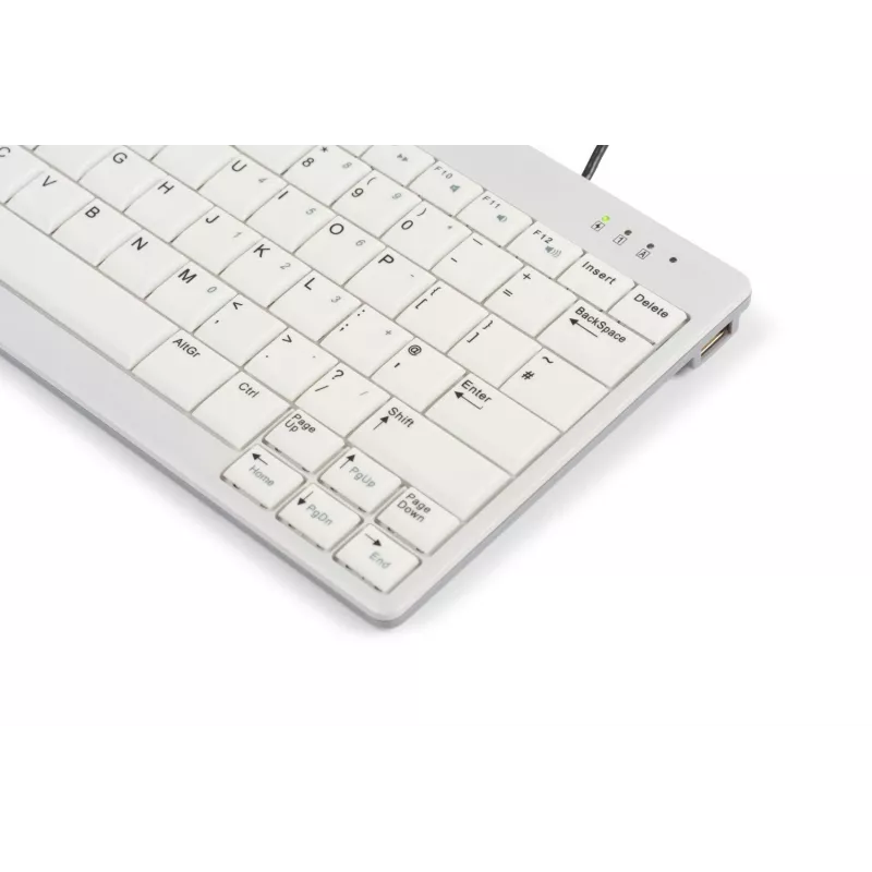 BakkerElkhuizen UltraBoard 950 V2 DE Qwertz, kabelgebunden, USB, Scissor-Tastenschalter, QWERTZ, Dunkelgrau, Hellgrau