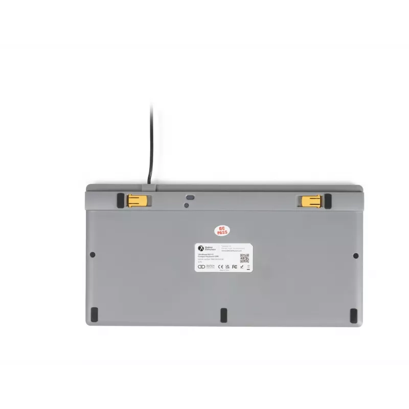 BakkerElkhuizen UltraBoard 950 V2 DE Qwertz, kabelgebunden, USB, Scissor-Tastenschalter, QWERTZ, Dunkelgrau, Hellgrau