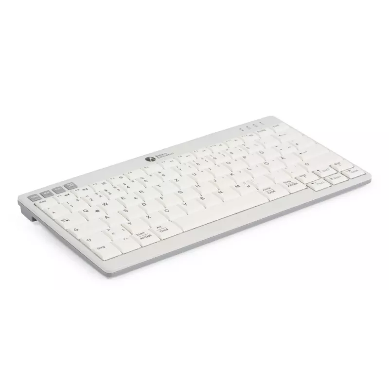 BakkerElkhuizen UltraBoard 950 V2 Wireless DE Qwertz, Tenkeyless (80 - 87%), Kabelgebunden & Kabellos, USB + Bluetooth, Scissor-Tastenschalter, QWERTZ, Dunkelgrau, Hellgrau