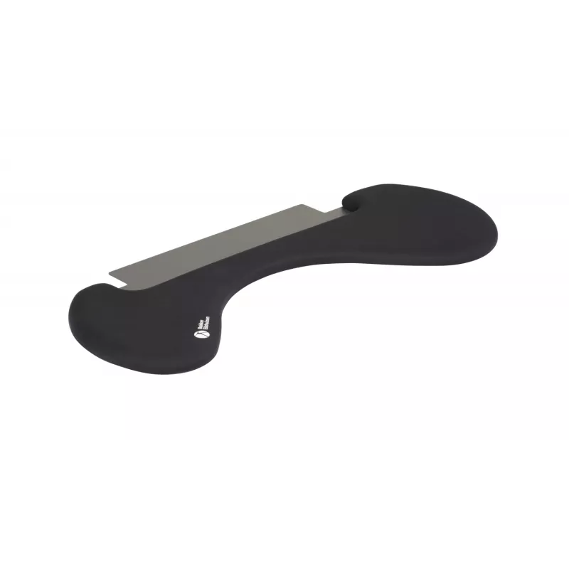 BakkerElkhuizen ErgoSlider+ Unterarmstütze Asymmetrisch, Schwarz, Dunkelgrau, Gelb, Spanplatte, Kunststoff, Polyurethan (PU), Stahl, Klemmbefestigung, Taiwan, 310 mm, 665 mm