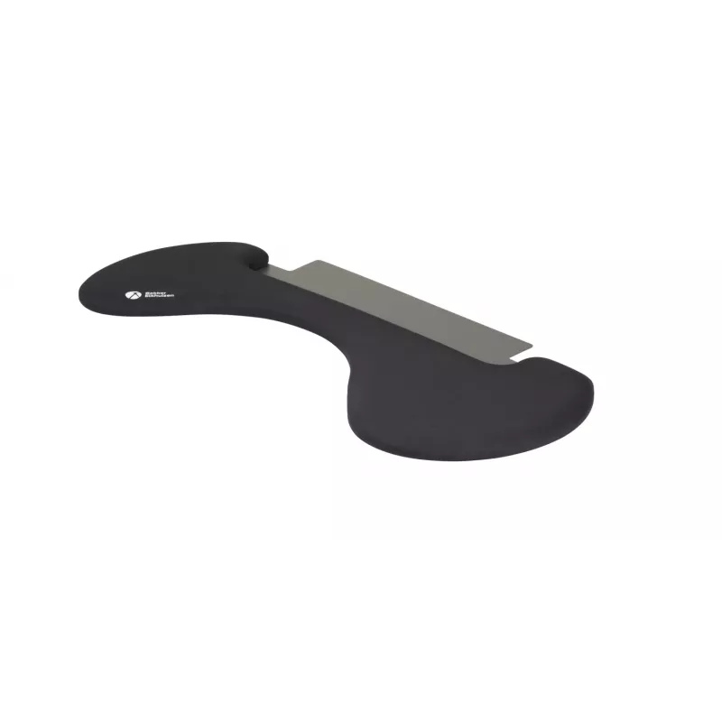 BakkerElkhuizen ErgoSlider+ Unterarmstütze Asymmetrisch, Schwarz, Dunkelgrau, Gelb, Spanplatte, Kunststoff, Polyurethan (PU), Stahl, Klemmbefestigung, Taiwan, 310 mm, 665 mm