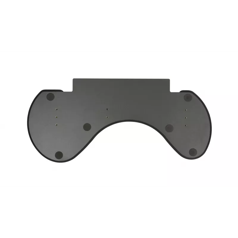 BakkerElkhuizen ErgoSlider+ Unterarmstütze Asymmetrisch, Schwarz, Dunkelgrau, Gelb, Spanplatte, Kunststoff, Polyurethan (PU), Stahl, Klemmbefestigung, Taiwan, 310 mm, 665 mm