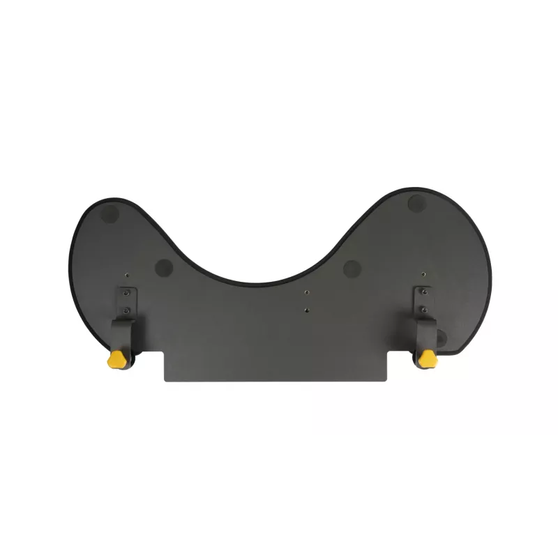 BakkerElkhuizen ErgoSlider+ Unterarmstütze Asymmetrisch, Schwarz, Dunkelgrau, Gelb, Spanplatte, Kunststoff, Polyurethan (PU), Stahl, Klemmbefestigung, Taiwan, 310 mm, 665 mm