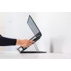 BakkerElkhuizen Ergo-Q 330 Circular, Laptop-Ständer, Schwarz, Grau, Acrylnitril-Butadien-Styrol (ABS), Kunststoff, Stahl, 33,8 cm (13,3 Zoll), 43,2 cm (17 Zoll), 6 kg